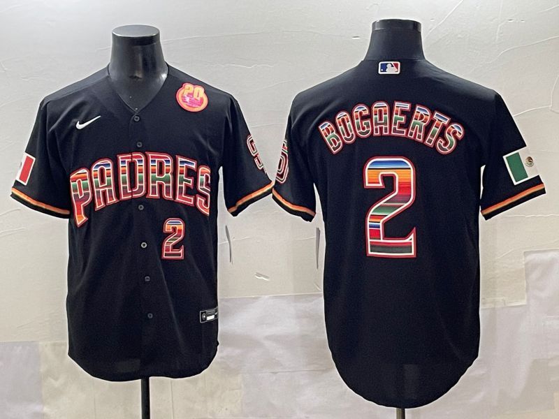 Men 2025 San Diego Padres #2 Bocaerts Black Game Nike MLB Jersey style 2->san diego padres->MLB Jersey